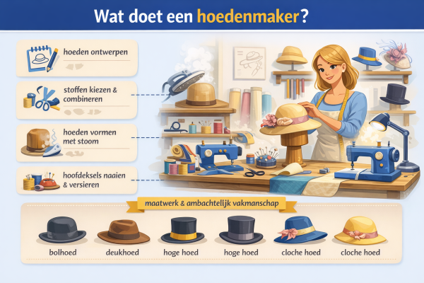 Alles over het beroep hoedenmaker Wat doet een hoedenmaker